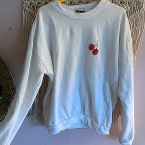 Show Me Your Mumu white cherry sweater
